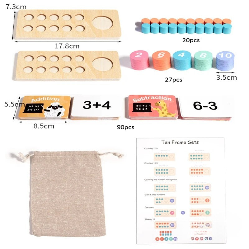 Matematikset i trä för barn – Montessori-leksak som gör matte roligt