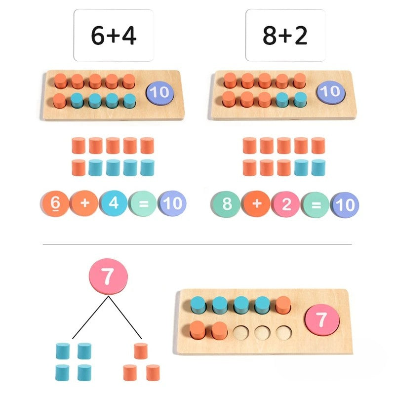 Matematikset i trä för barn – Montessori-leksak som gör matte roligt