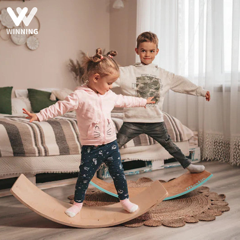 Wobble Board – Multifunktionell balansbräda i trä för barn