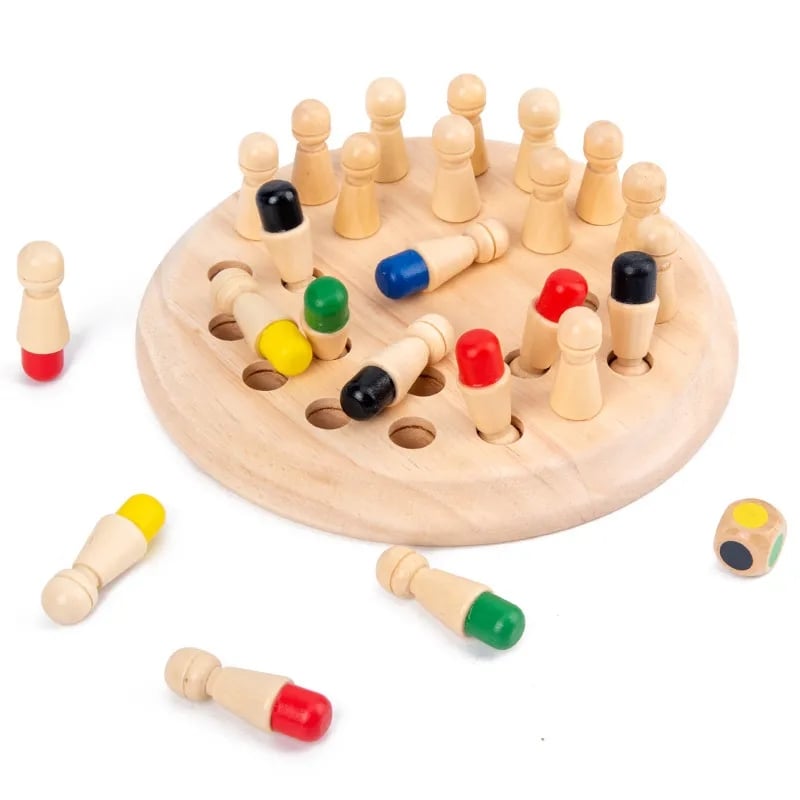 Minnesträning i trä – pedagogiskt spel för barn