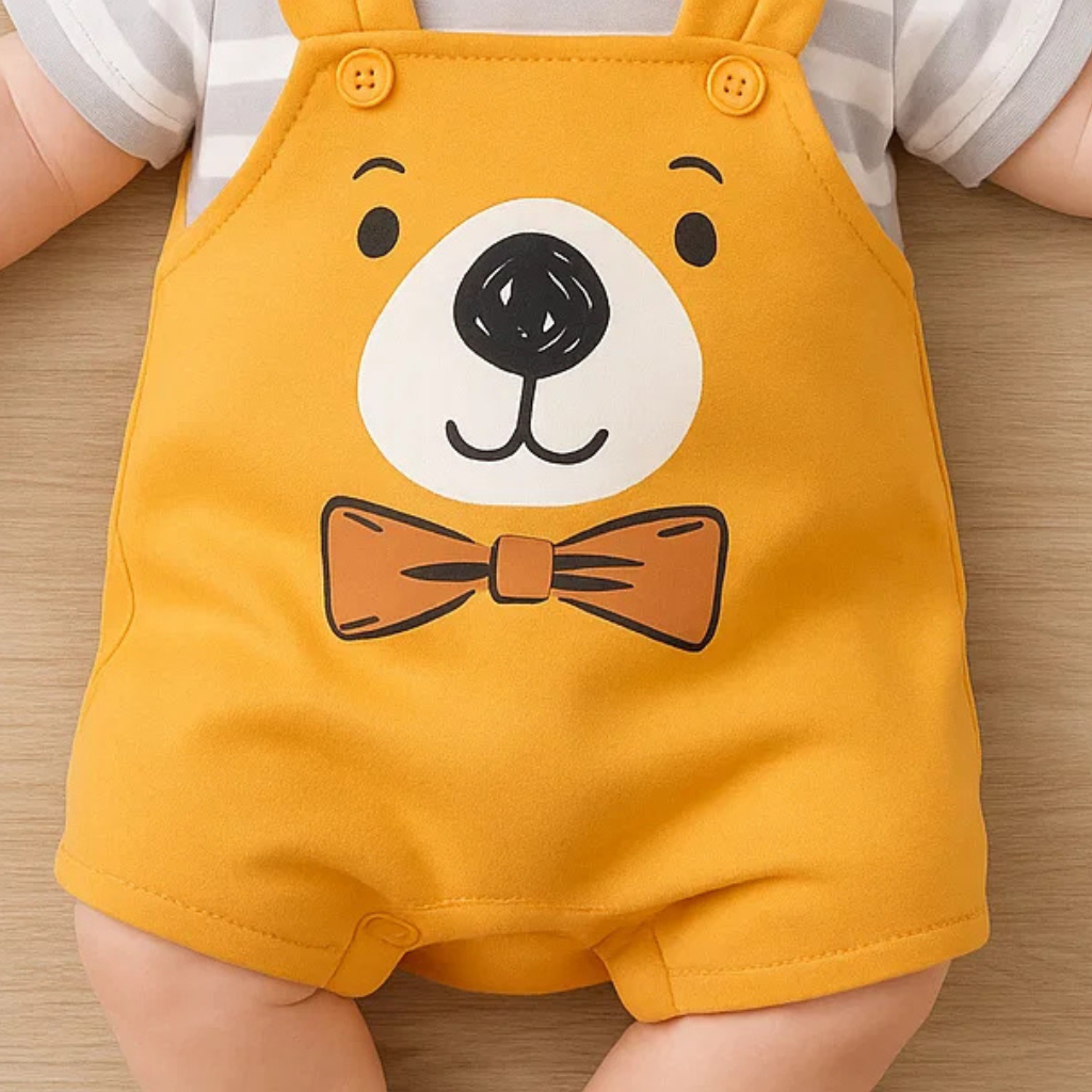Kortärmad pyjamasbodysuit för baby – mjuk och andningsbar