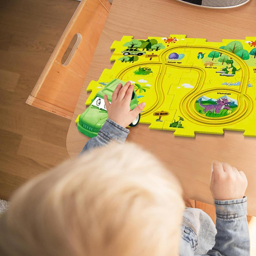 Car Track – Byggbart bil- och tågbanelekset för barn