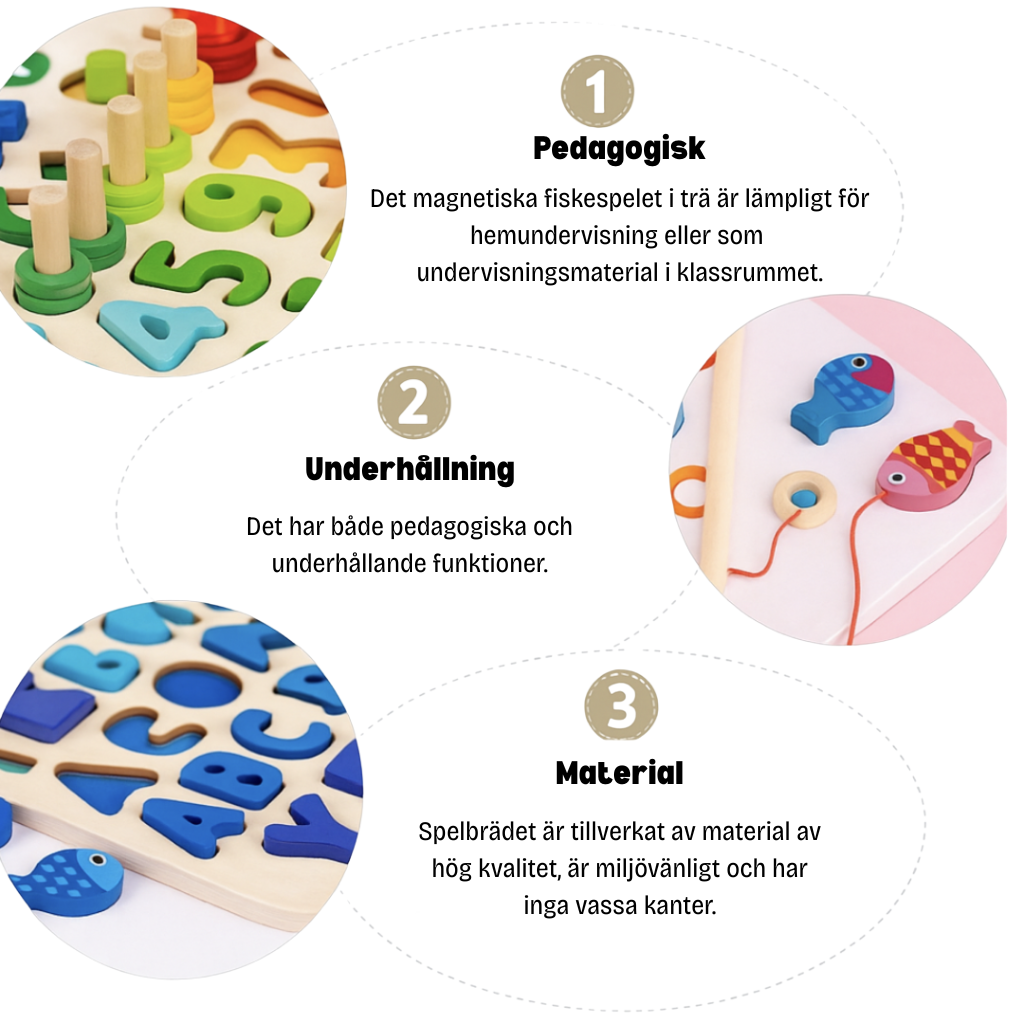 Montessori lekbräda i trä för barn – Lärande genom lek