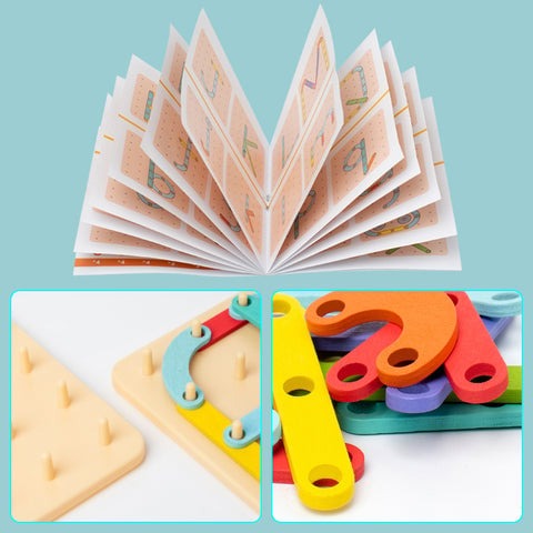 Montessori Pusselbräda i Trä för Barn – Kreativ och Pedagogisk Lek (Från 3 år)