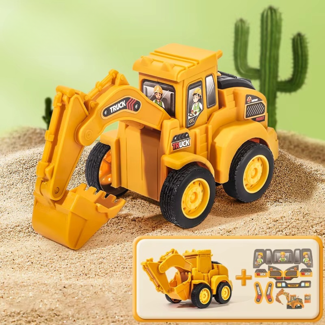 Construction Toy – Byggfordon för barn med push-and-go funktion