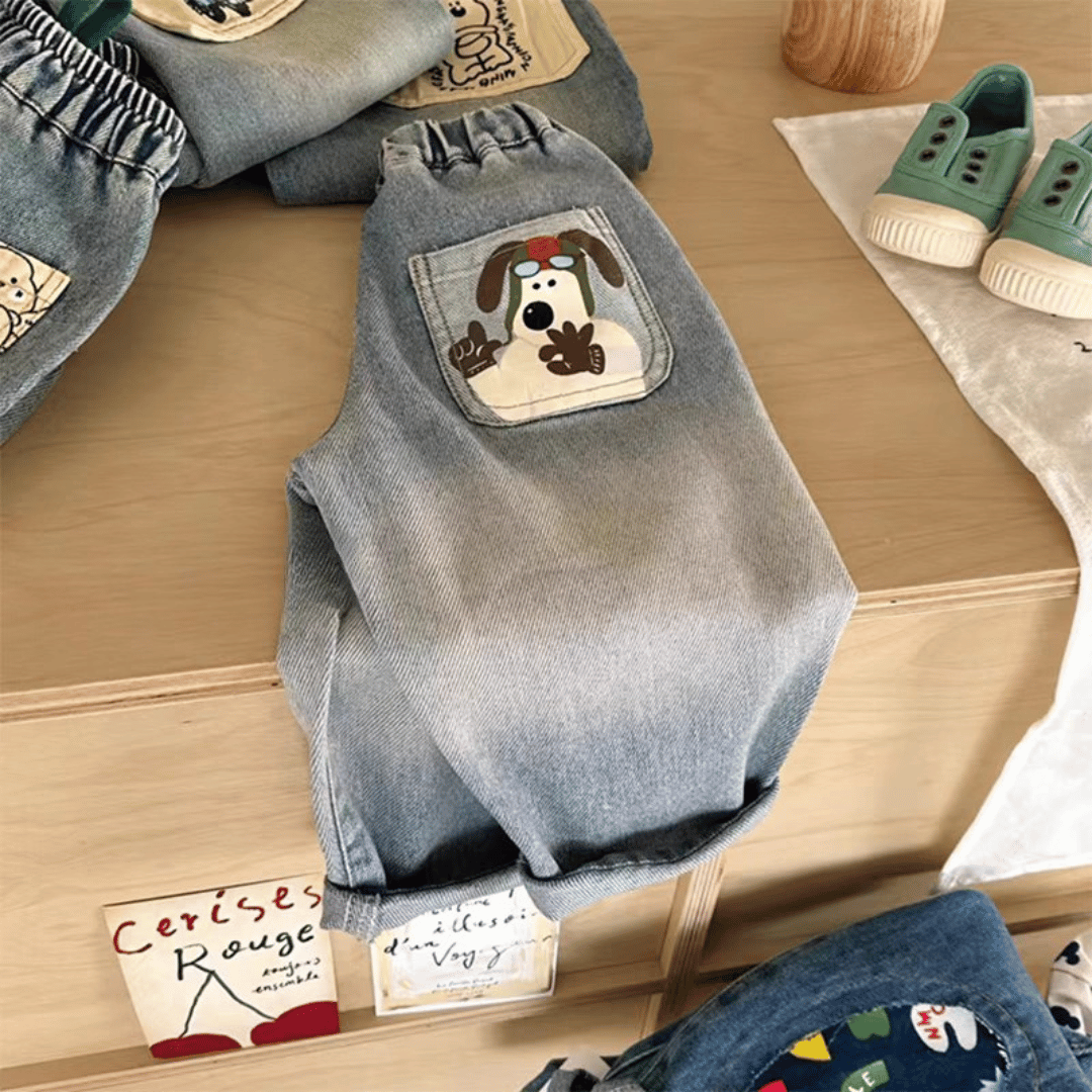 Barnjeans med raka ben – avslappnad passform och bekväm stil