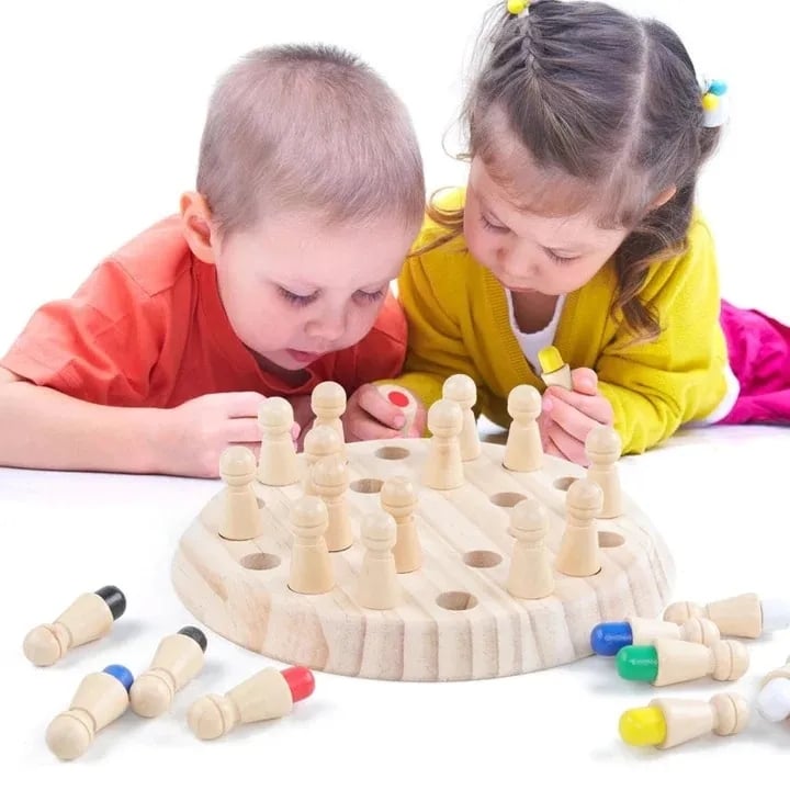 Minnesträning i trä – pedagogiskt spel för barn
