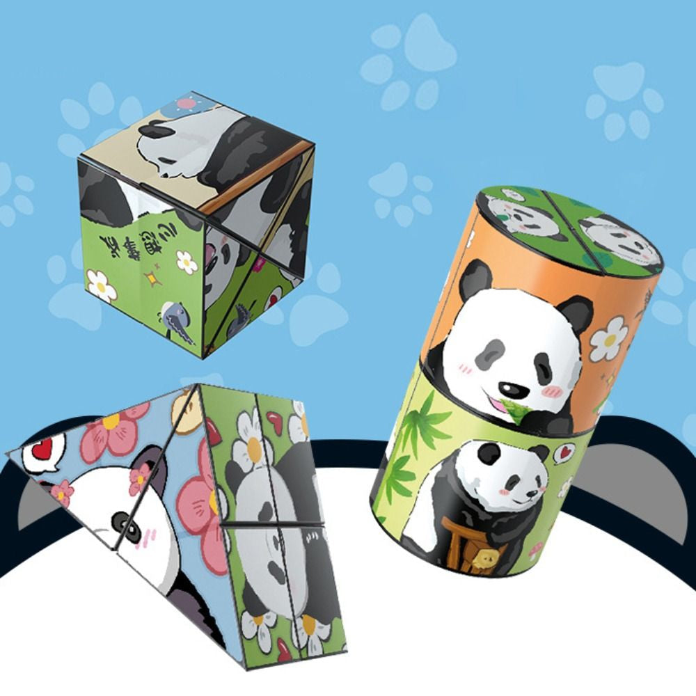 Panda Puzzle – Magnetisk pysselkub med pandamotiv