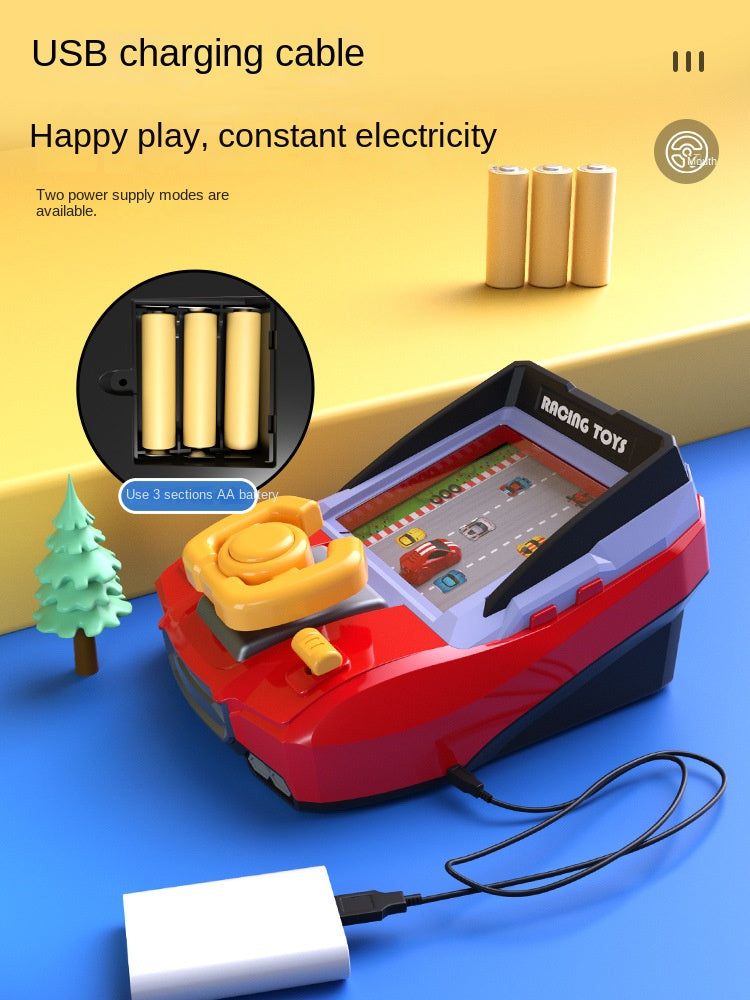 Racing Game – Elektroniskt arkadspel för barn med styrbar bil