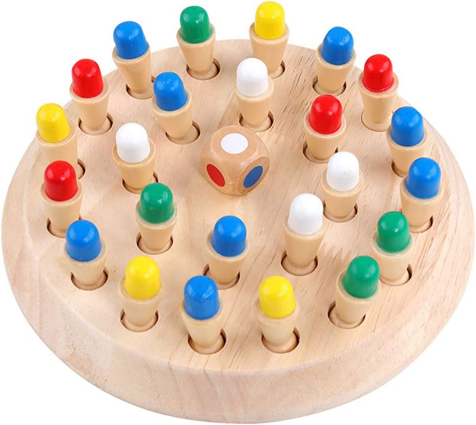 Memory-spel i trä – Pedagogiskt spel för barns minne