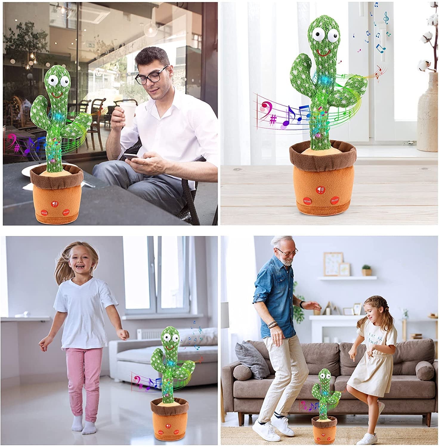 Happy Cactus – Dansande kaktus med ljud och rörelse