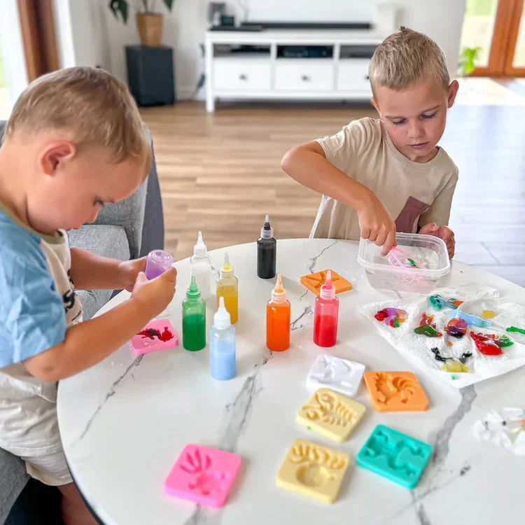Vattenpysselset för Barn – Kreativt DIY-kit med Färgglada Djurfigurer, från 3 år