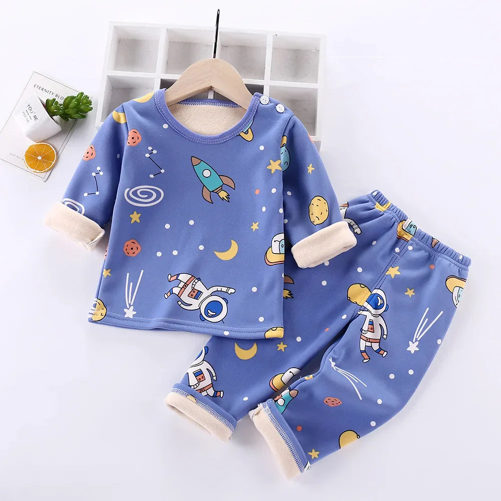 Fleece-pyjamas för barn – Cartoon Design