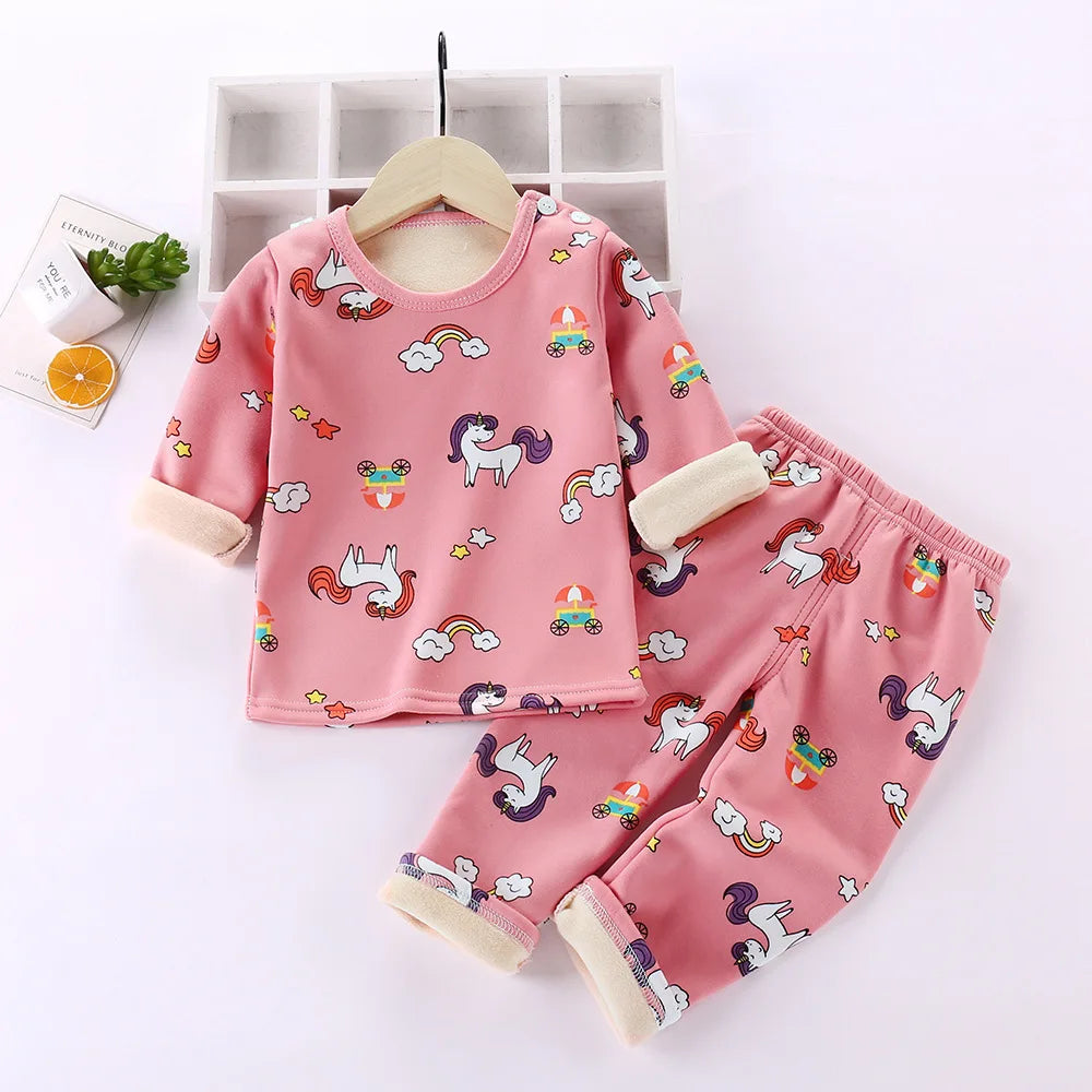 Fleece-pyjamas för barn – Cartoon Design