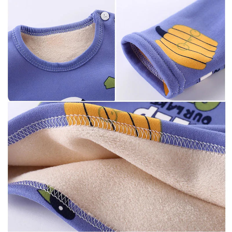 Fleece-pyjamas för barn – Cartoon Design