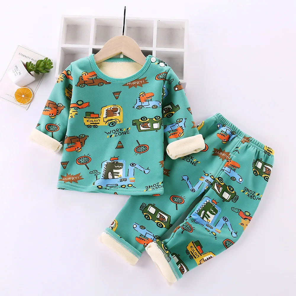 Fleece-pyjamas för barn – Cartoon Design