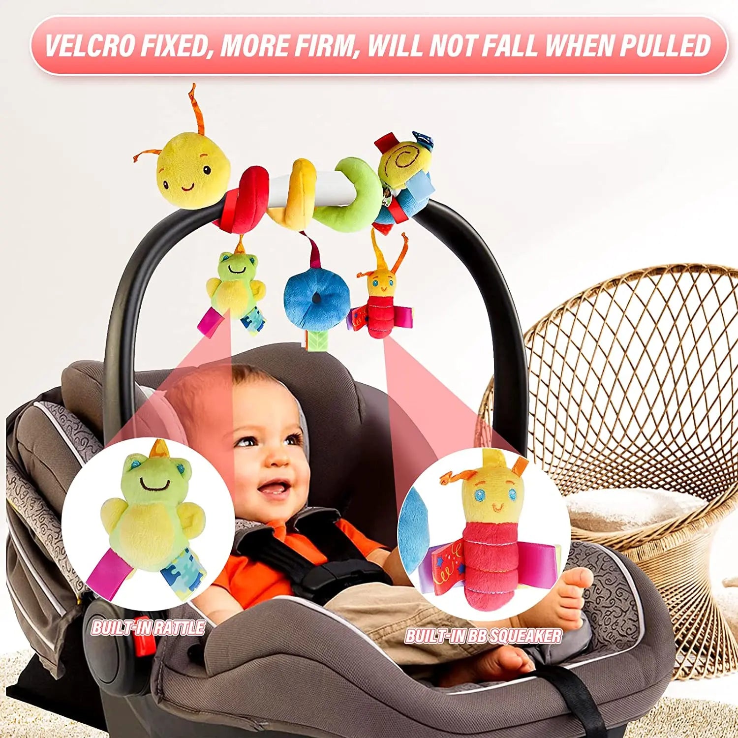 Baby Mobile Snake – Leksak för barnvagn och bilbarnstol