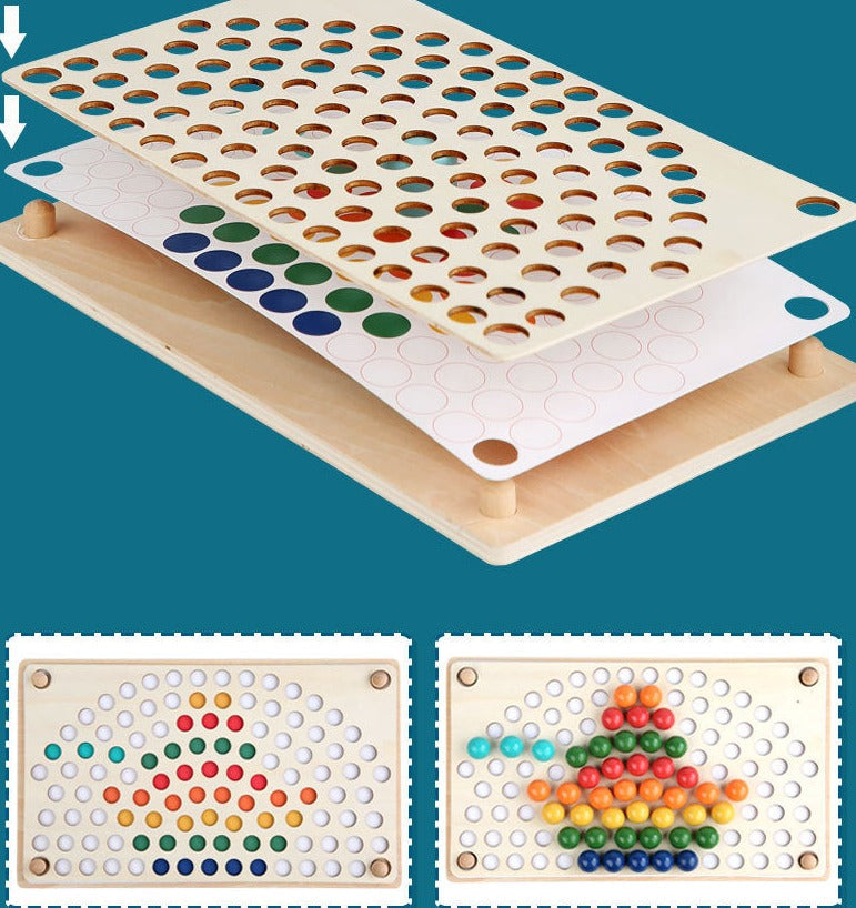Wooden Rainbow Bead Set – Creative Learning for Kids