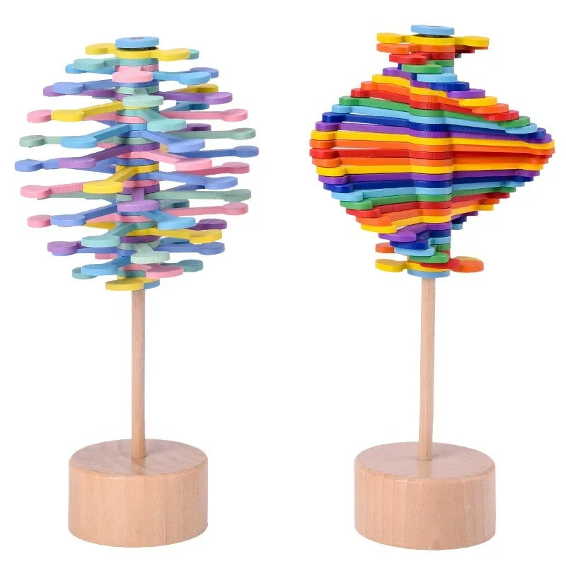 Wooden Spinning Lollipop – Stress-Relief and Focus Toy