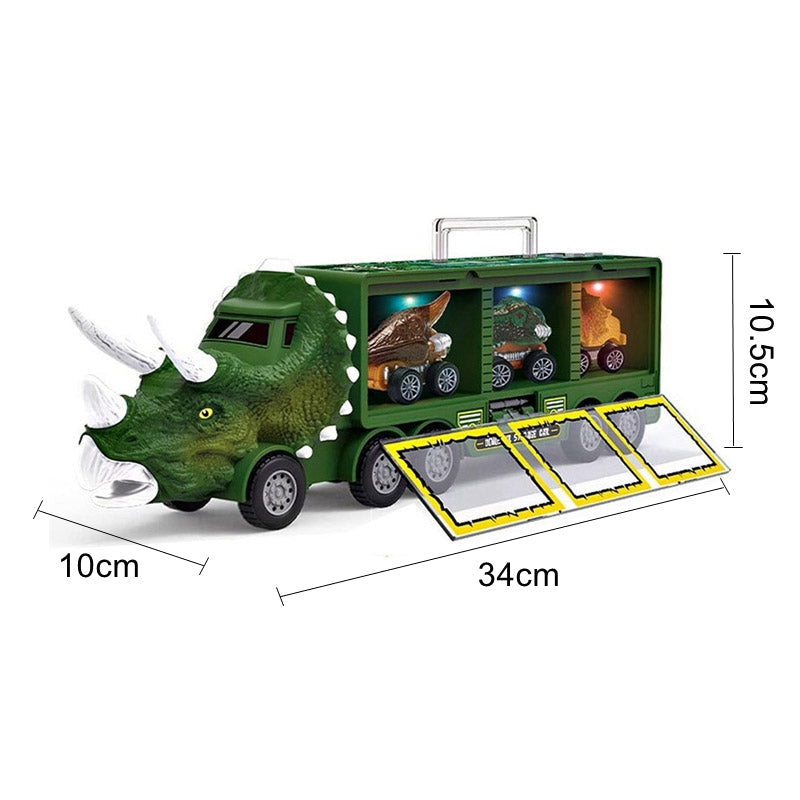 Dino Truck – Dinosaurie-lastbil med ljus och ljud
