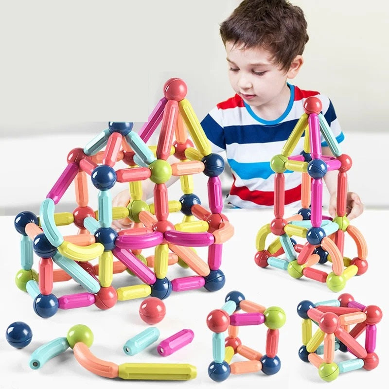 Magnetiskt Byggset för Barn – Kreativ Lek & Lärande från 3 år
