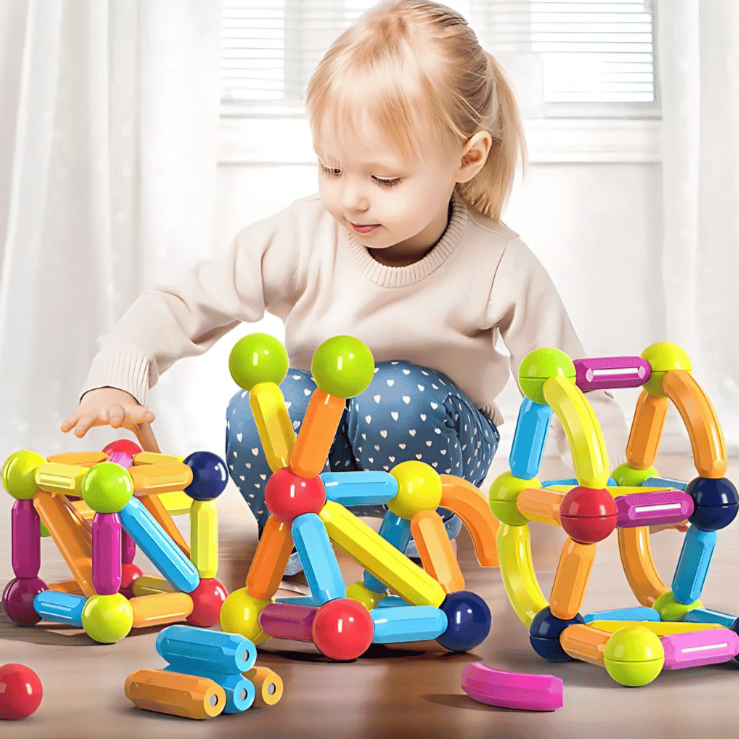 Magnetiskt Byggset för Barn – Kreativ Lek & Lärande från 3 år