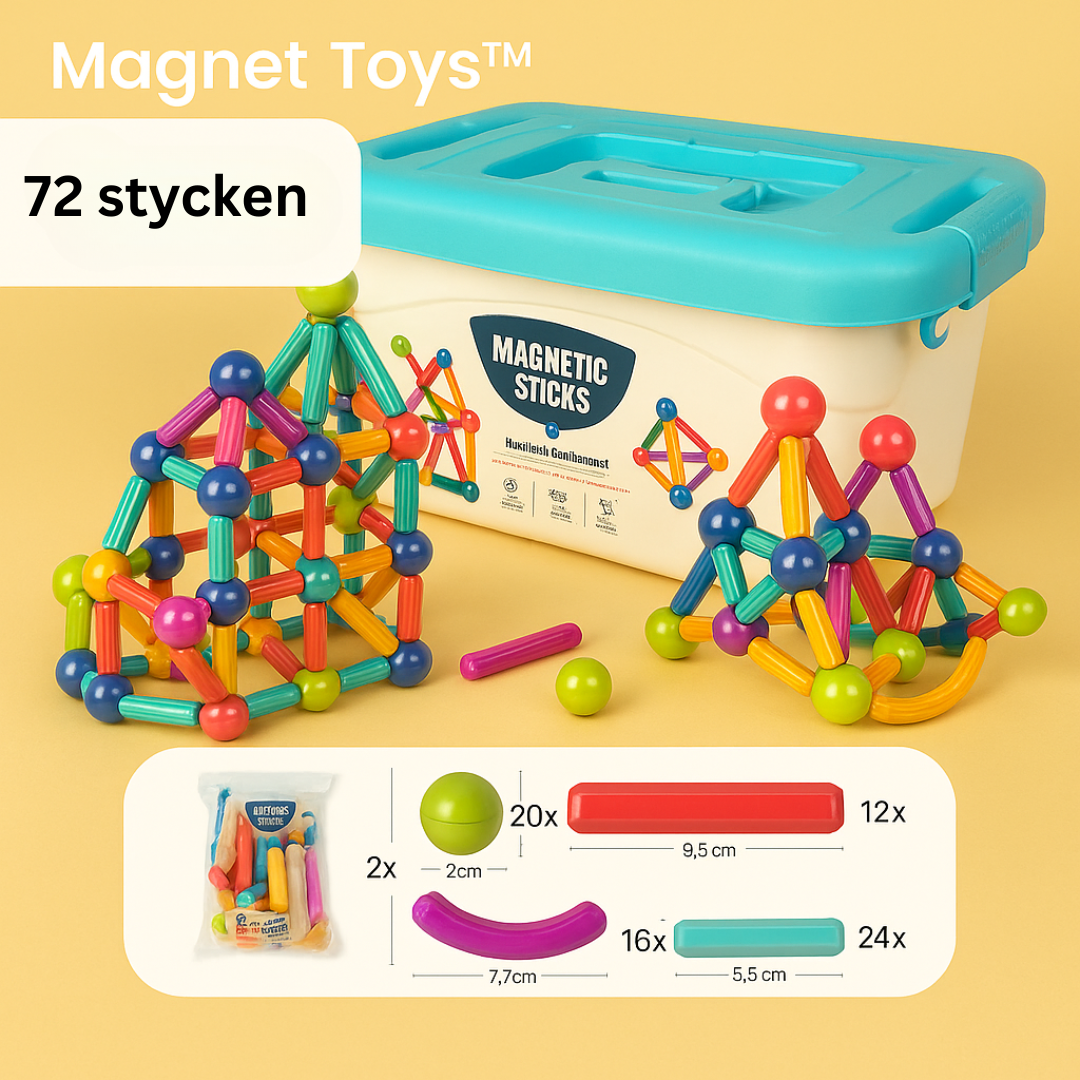 Magnetiska byggpinnar för barn – kreativ och pedagogisk leksak