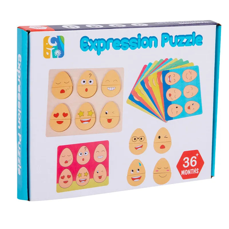 Interactive Emotion Eggs – Educational Wooden Toy for Kids