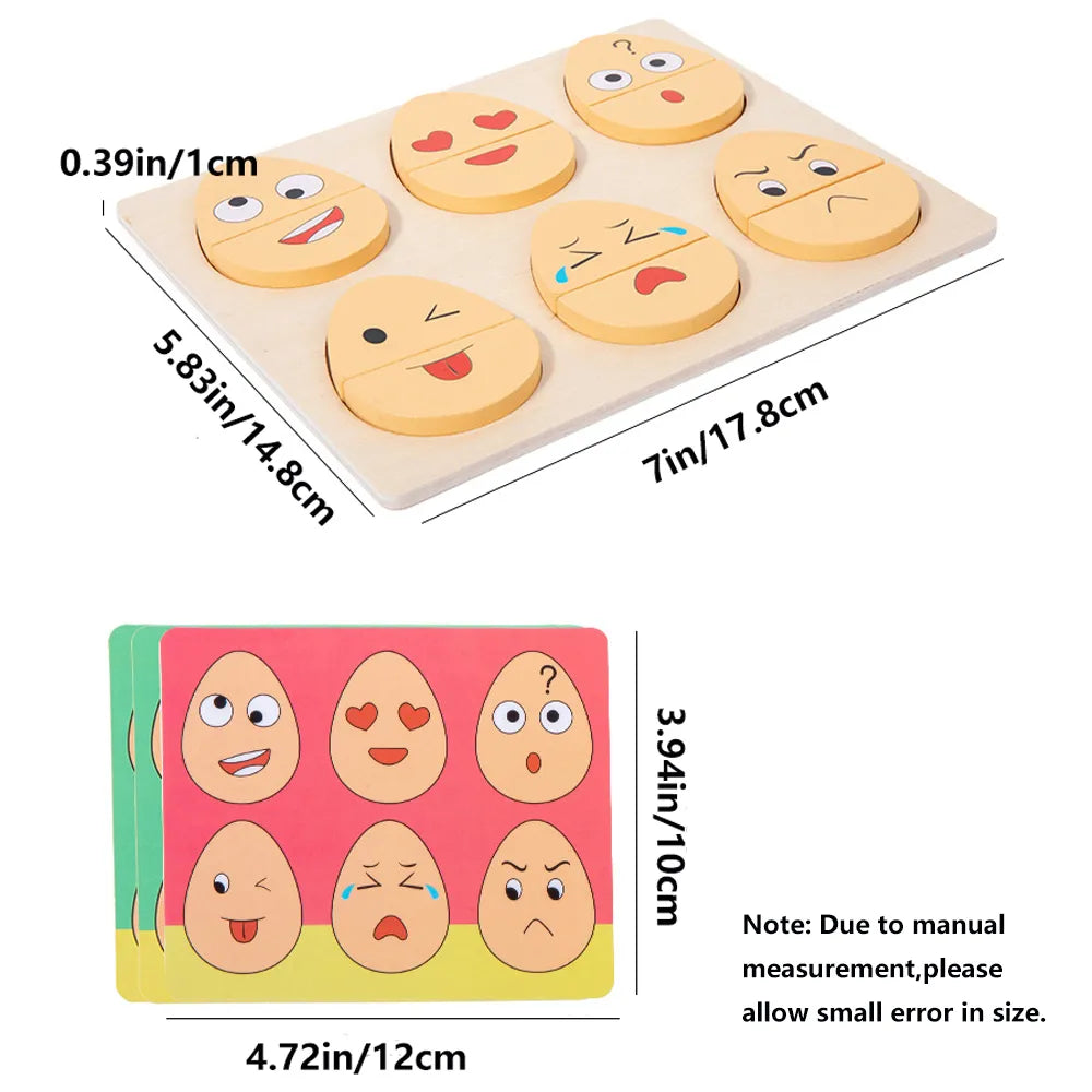 Interactive Emotion Eggs – Educational Wooden Toy for Kids