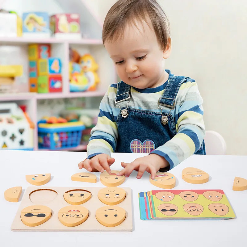 Interactive Emotion Eggs – Educational Wooden Toy for Kids