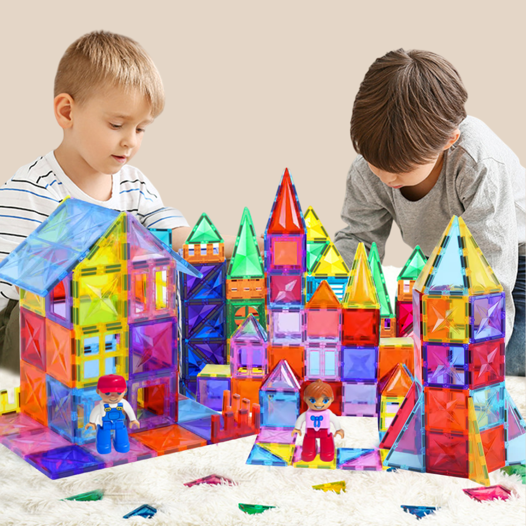 Magnetiska byggblock för barn – färgglada plattor för kreativ lek och lärande