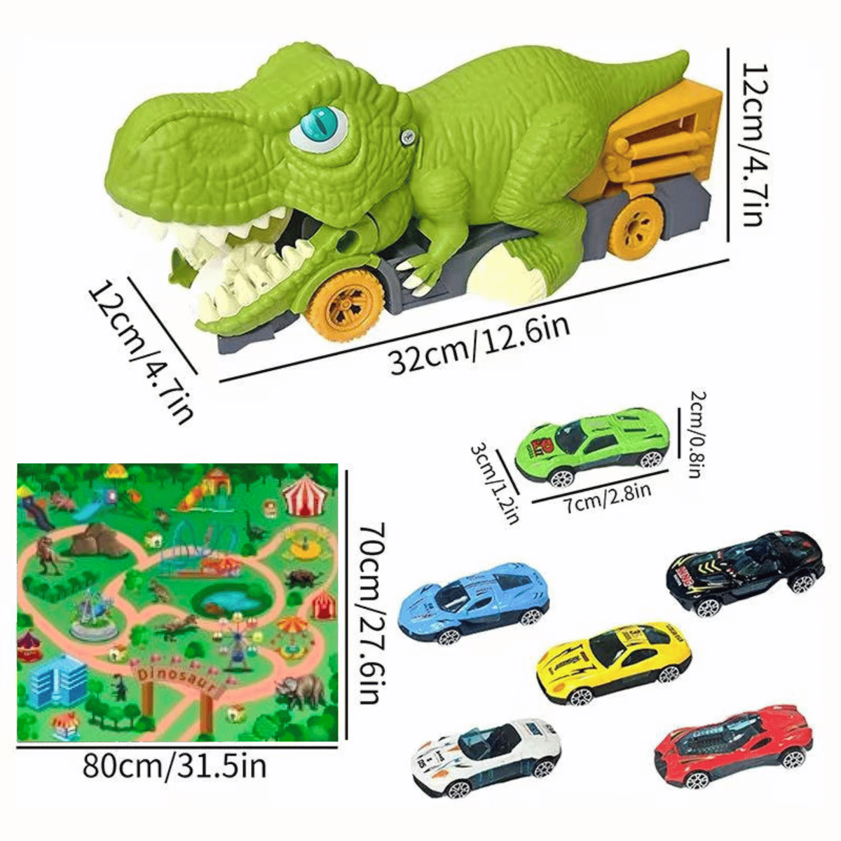 Dinosaurieleksaksbil – Dino Car Truck med bilslukande mekanism