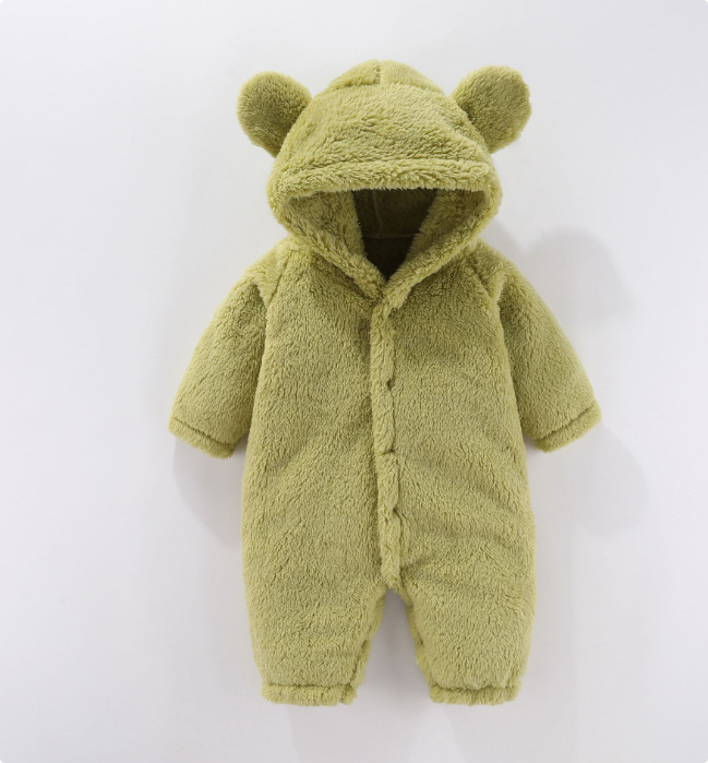 Fleece romper med huva för barn – Varm och bekväm overall