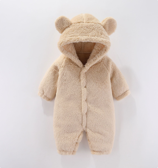 Fleece romper med huva för barn – Varm och bekväm overall