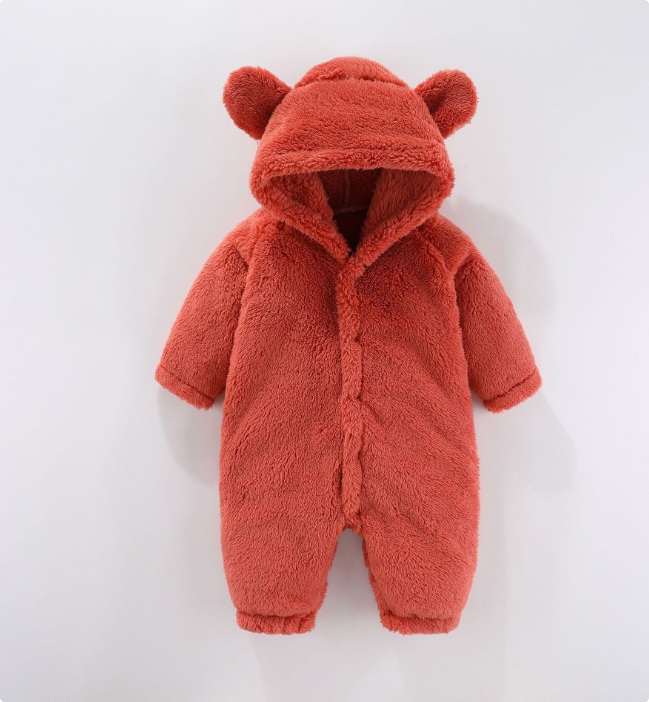 Fleece romper med huva för barn – Varm och bekväm overall