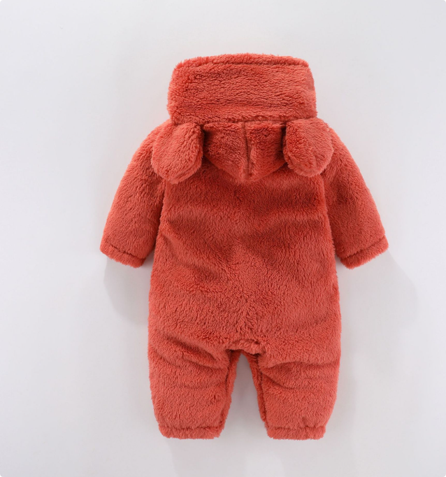 Fleece romper med huva för barn – Varm och bekväm overall
