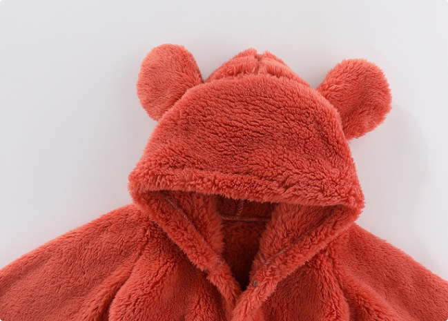 Fleece romper med huva för barn – Varm och bekväm overall
