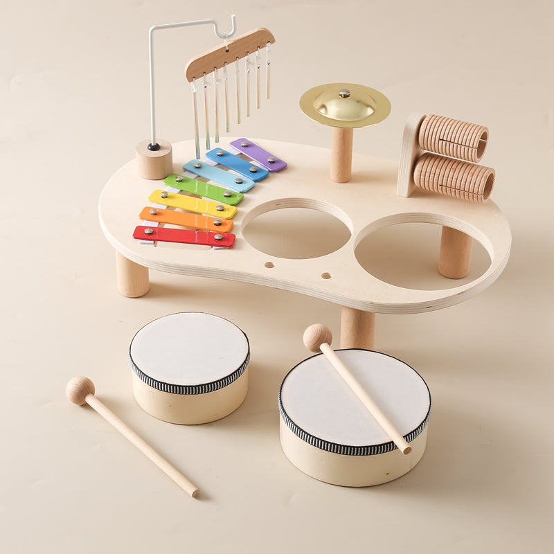 Trämusikbord för barn – Pedagogiskt musikinstrument från 1 år