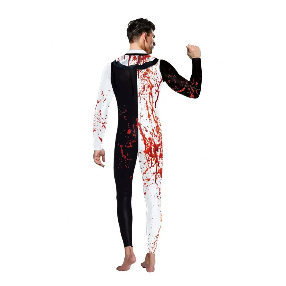 Halloweendräkt – blodclown för familjematchning, elastisk och realistisk