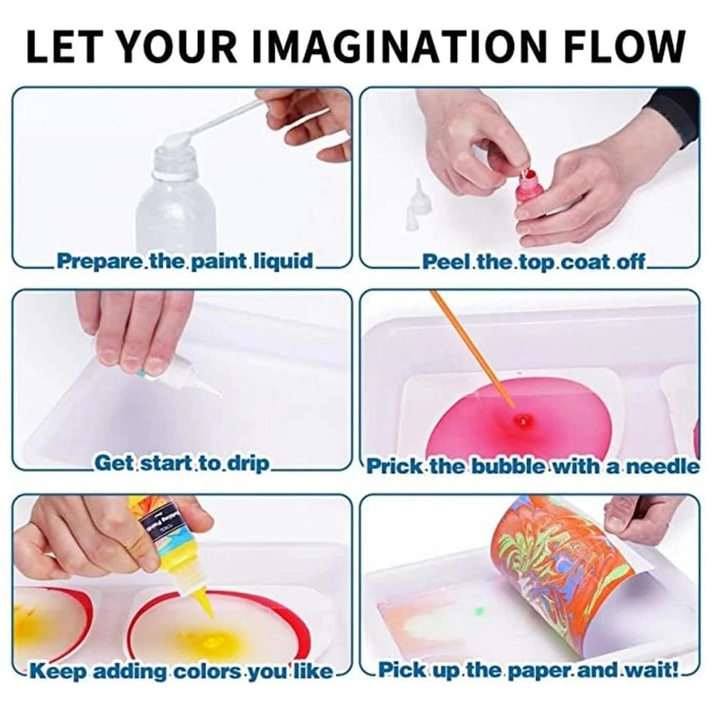 Water Marbling Paint Set – färgset för vattenmarmorering
