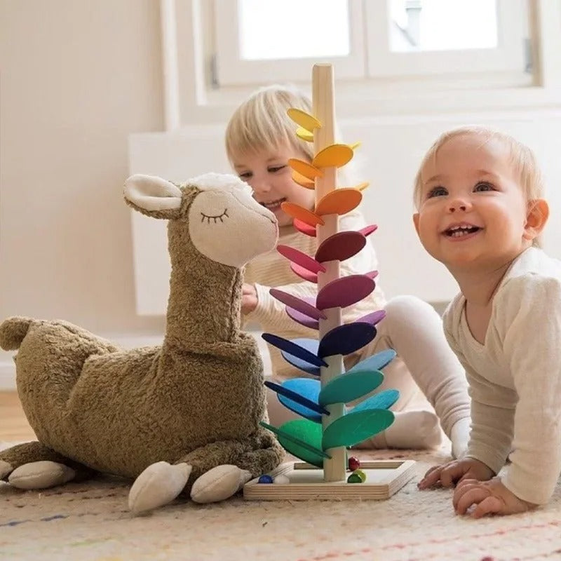 Trä Musikträd med Kulor – Pedagogisk Kulbana Leksak för Barn | MelodySprout 71 cm