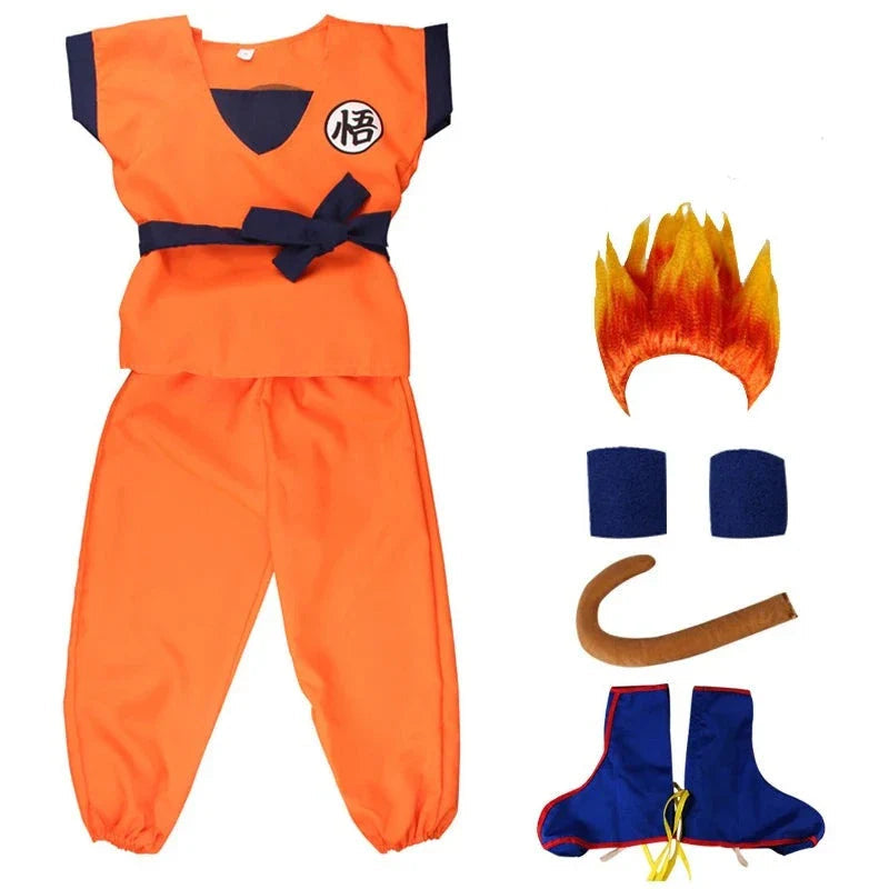 Halloweendräkt – Super Saiyan outfit för barn, autentisk design och mjukt tyg