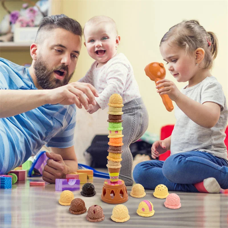 Glassförsäljare lekset i trä | Montessori-inspirerad pedagogisk leksak