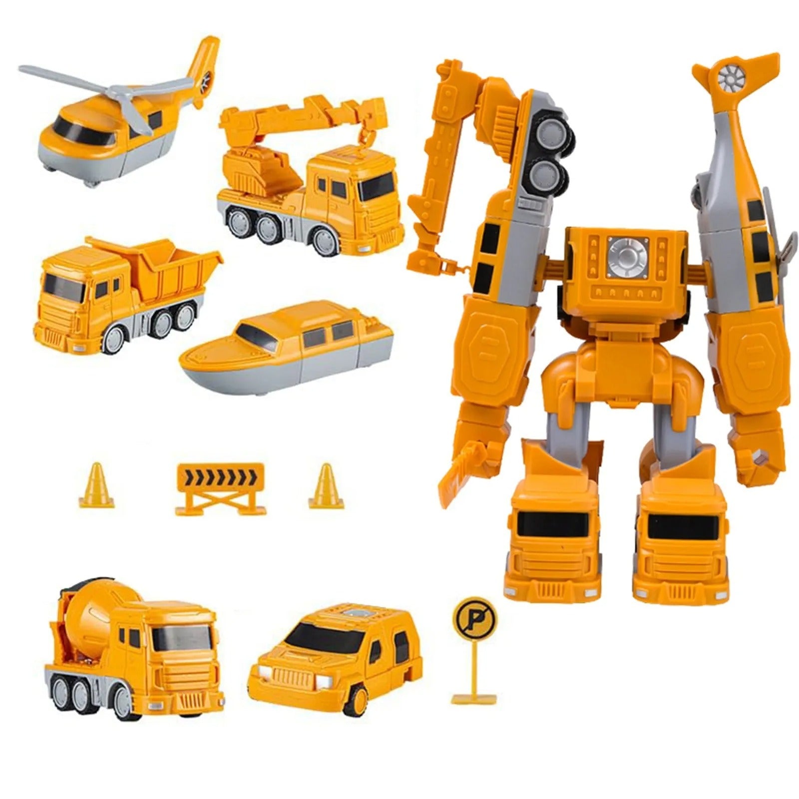 Magnetisk byggleksak för barn – 26-delars set med fordon & robotar