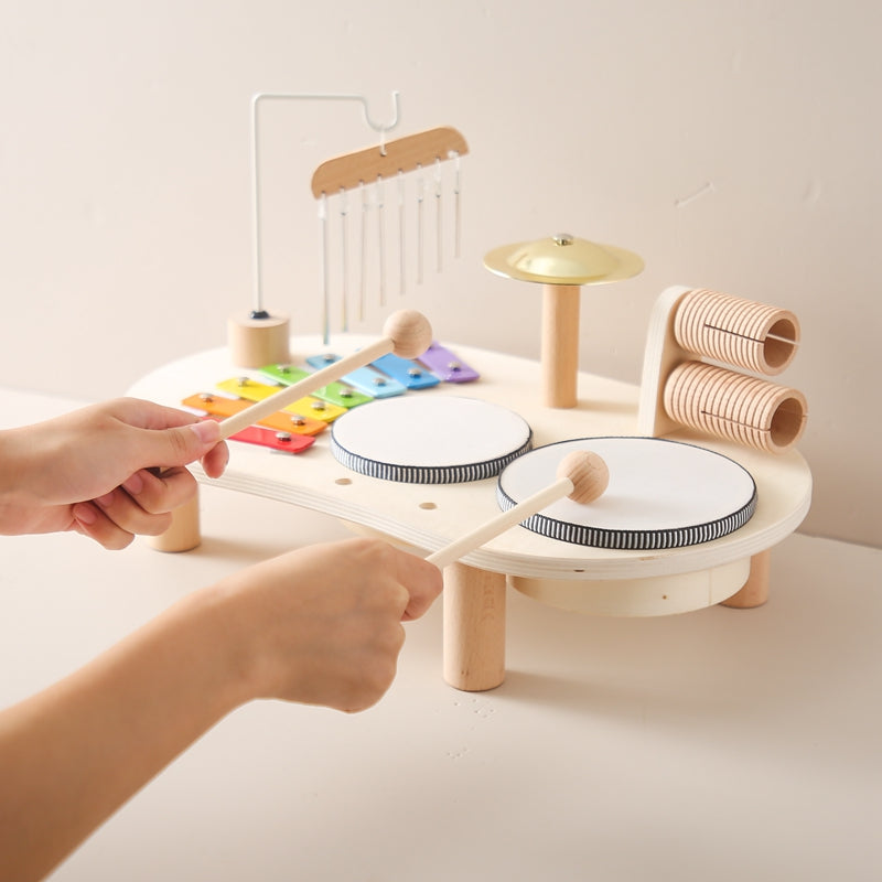 Trämusikbord för barn – Pedagogiskt musikinstrument från 1 år