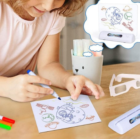 Självlysande ritplatta för barn – 3D-effekt och kreativt lärande