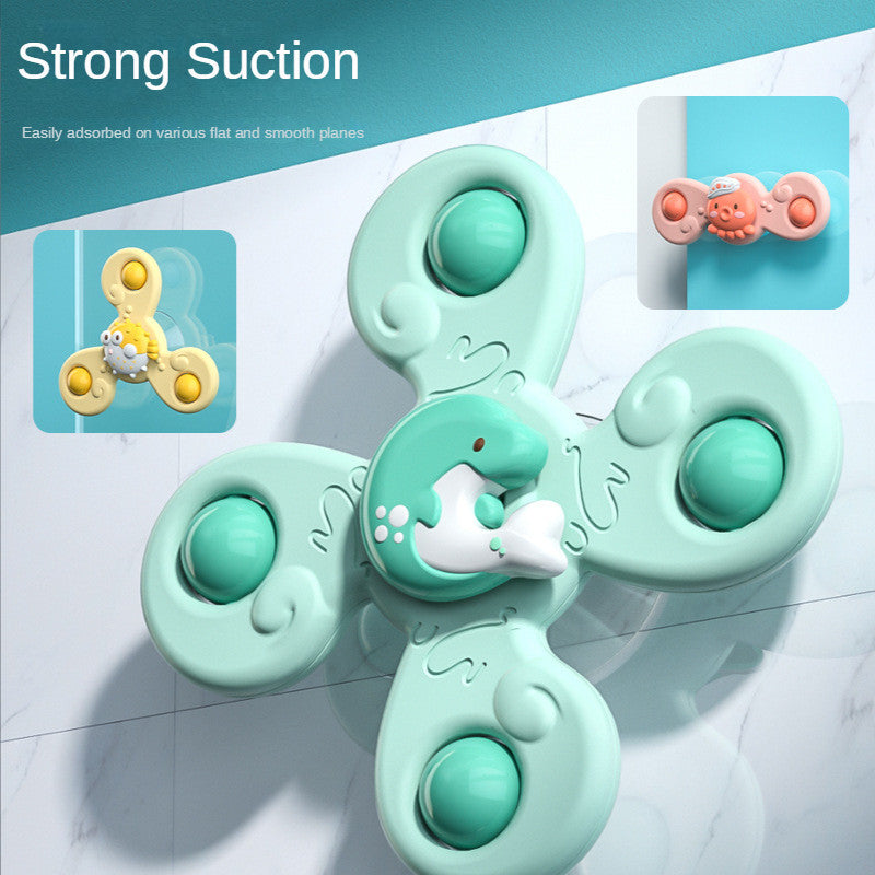 Fidget spinner set för småbarn – 3-delad sensorisk badleksak med sugproppar