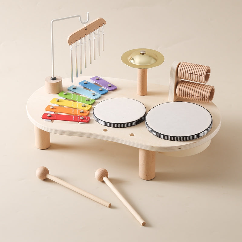 Trämusikbord för barn – Pedagogiskt musikinstrument från 1 år