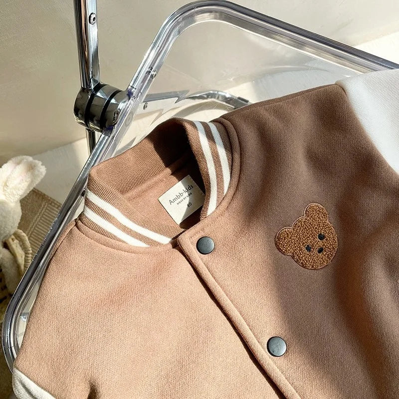 Basebolljacka för barn – varm fleece för vintern