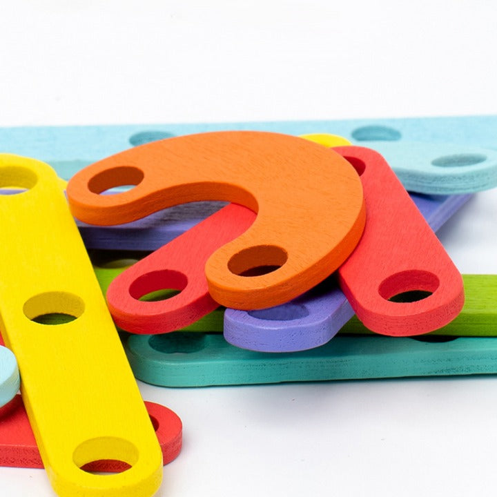 Montessori Pusselbräda i Trä för Barn – Kreativ och Pedagogisk Lek (Från 3 år)